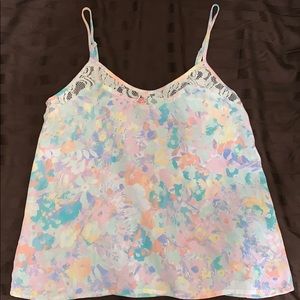 Floral pastel tank top from eight sixty!